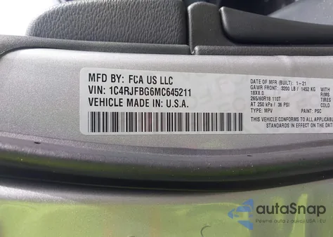 2021 Jeep Grand Cherokee Limited 4X4 from USA, damaged, VIN 1C4RJFBG6MC645211